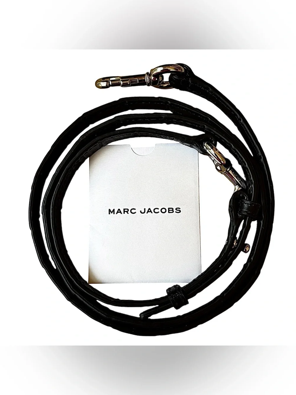 🌹 MARC JACOBS Mini Grind Black Croc Embossed Leather Satchel w/ Crossbody Strap🌹